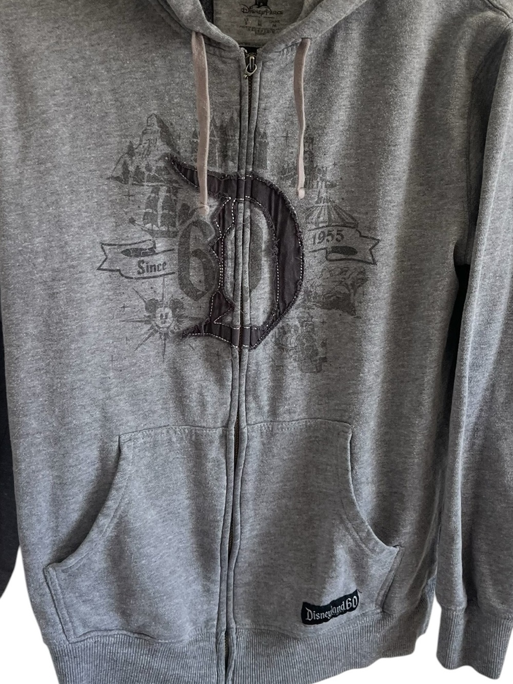 Disney Parks Disneyland 60th Gray Full Zip Hoodie Jacket - Picture 2 of 5